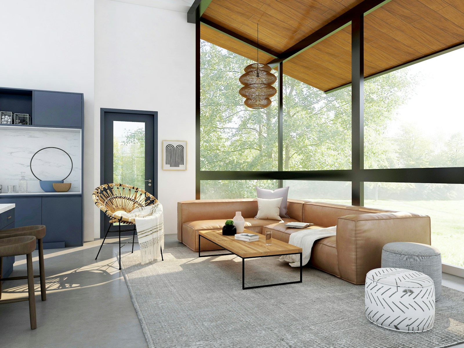 A stylish modern living room ready for showings